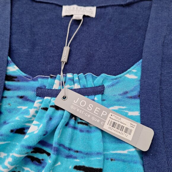 Joseph A Blue Cotton Blend Sweater NWT - Picture 6 of 8